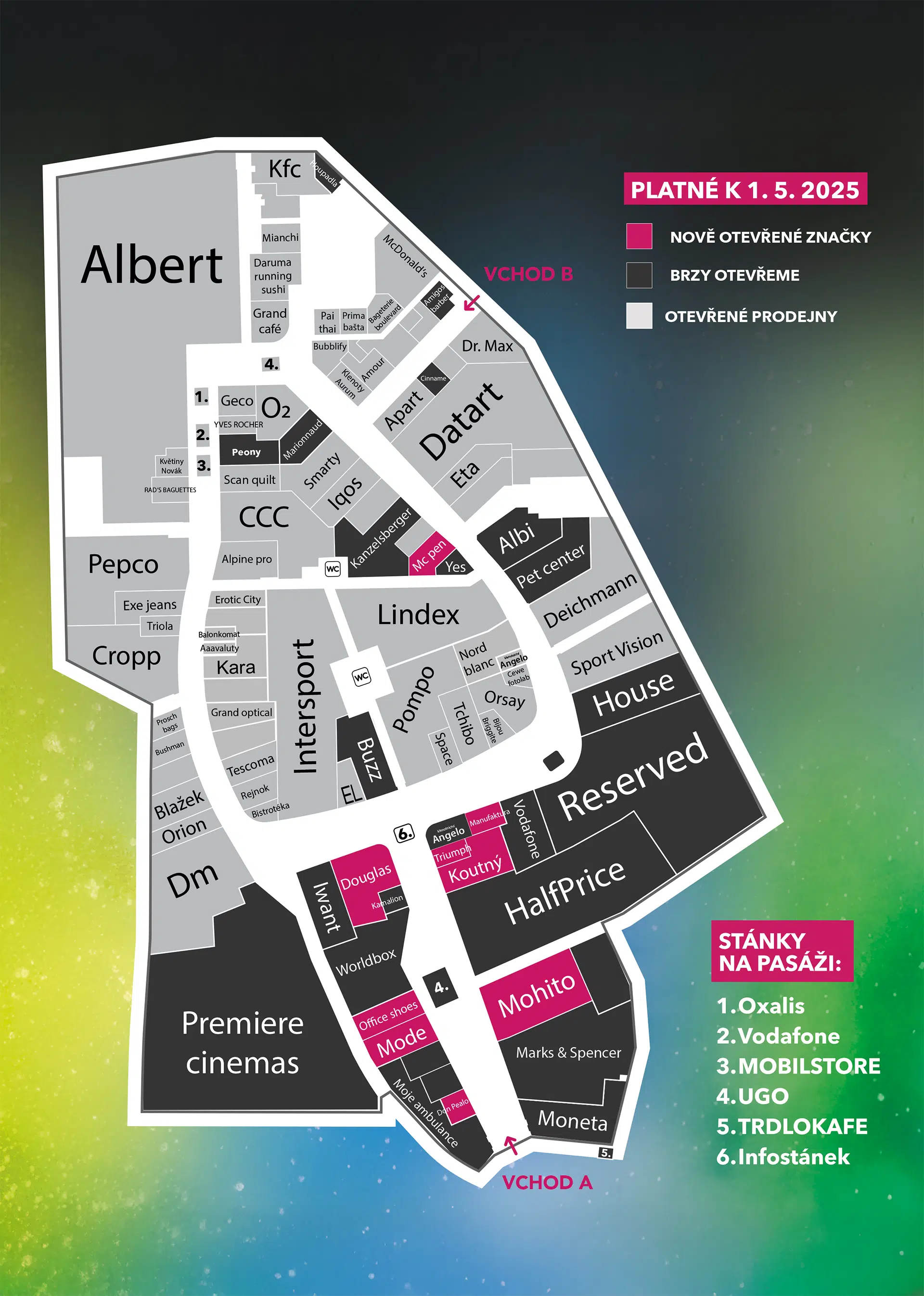 Aktuální mapa centra
