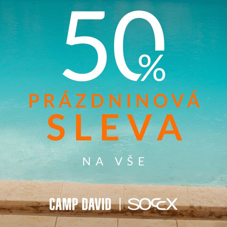 50% prázdninová sleva na vše u bazénu