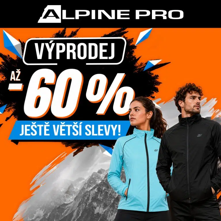 Reklama Alpine Pro s nabídkou slev až 60 %