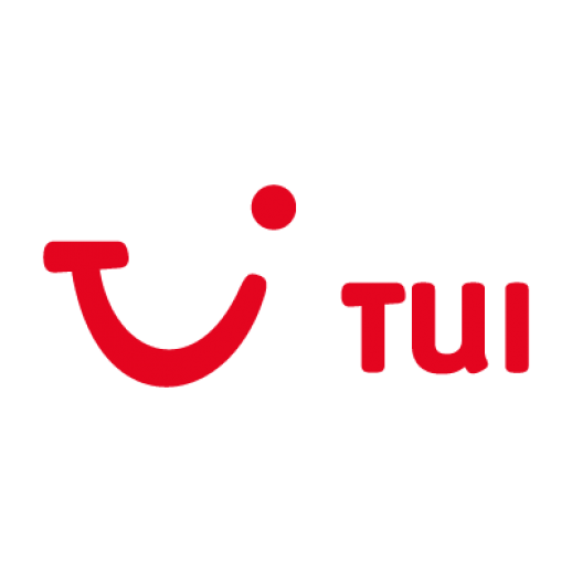 Alt text: Logo společnosti TUI v červené barvě